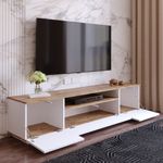 Casa si Gradina - Mobilier - Comode si corpuri - Comode - Comoda tv, Hanah Home, pal melaminat, pin atlantic si alb, 180x44.5x44.6 cm - Infinity.ro