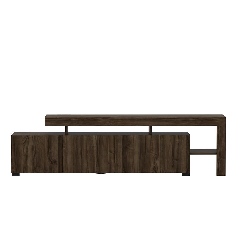 Casa si Gradina - Mobilier - Comode si corpuri - Comode - Comoda tv, Hanah Home, pal melaminat, nuc, 192x53x37 cm - Infinity.ro