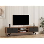 Casa si Gradina - Mobilier - Comode si corpuri - Console - Comoda tv, Hanah Home, pal melaminat, pin atlantic si antracit, 160x37x29.6 cm - Infinity.ro