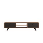 Casa si Gradina - Mobilier - Comode si corpuri - Console - Comoda tv, Hanah Home, pal melaminat, pin atlantic si antracit, 160x37x29.6 cm - Infinity.ro