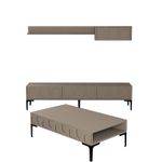 Casa si Gradina - Mobilier - Seturi de mobilier - Seturi living - Set mobilier living, Hanah Home, pal melaminat, atlas si negru, 180x42x35 cm - Infinity.ro