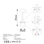 Casa si Gradina - Corpuri si surse de iluminat - Veioze si lampi - Veioze - Veioza, Opviq, metal, vintage, 10x29 cm - Infinity.ro