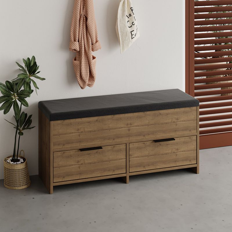 Casa si Gradina - Mobilier - Dulapuri si sifoniere - Dulapuri pantofi - Dulap pantofi, Hanah Home, pal melaminat, hitit, 106x34x50 cm - Infinity.ro
