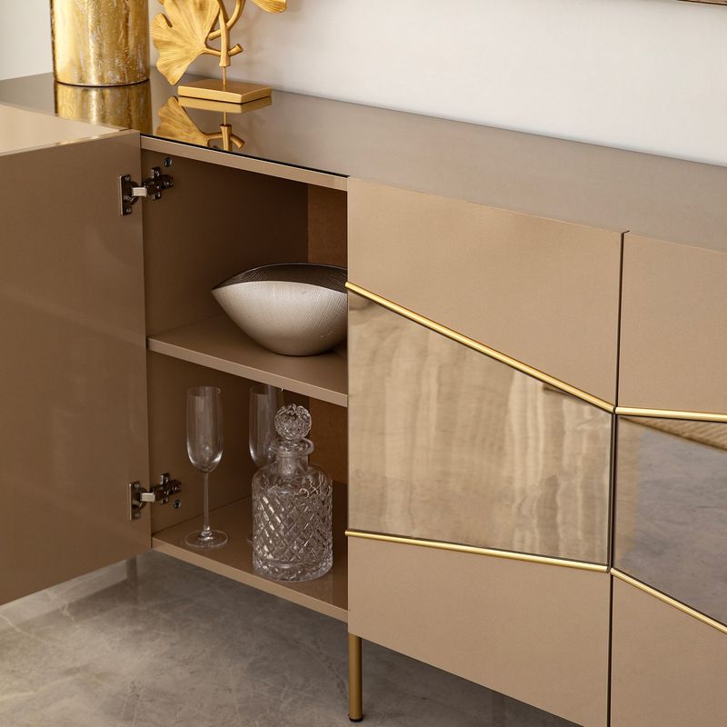 Casa si Gradina - Mobilier - Comode si corpuri - Console - Consola, Hanah Home, mdf, bronz auriu, 180x80x40 cm - Infinity.ro