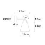 Casa si Gradina - Corpuri si surse de iluminat - Plafoniere, aplice si spoturi - Aplica, Opviq, metal si lemn, alb, diametru 14 cm, inaltime 25 cm - Infinity.ro