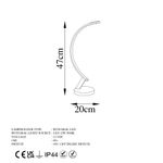 Casa si Gradina - Corpuri si surse de iluminat - Veioze si lampi - Veioze - Veioza, Opviq, metal, auriu, 13x20x47 cm - Infinity.ro