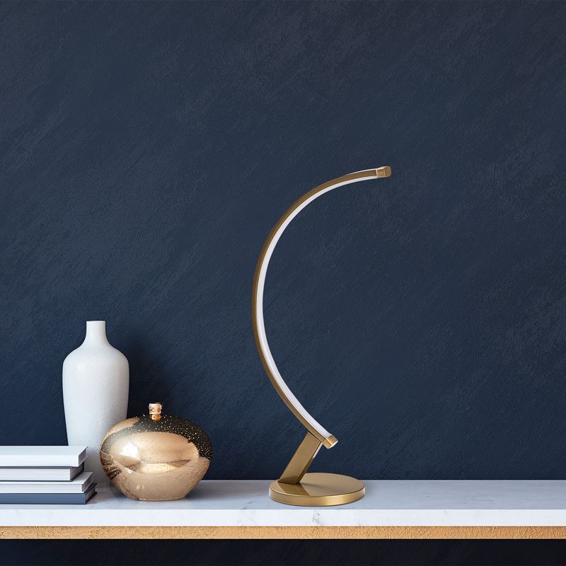 Casa si Gradina - Corpuri si surse de iluminat - Veioze si lampi - Veioze - Veioza, Opviq, metal, auriu, 13x20x47 cm - Infinity.ro