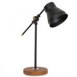 Casa si Gradina - Corpuri si surse de iluminat - Veioze si lampi - Veioze - Veioza, Opviq, metal, negru, abajur 24x15 cm, inaltime 41 cm - Infinity.ro