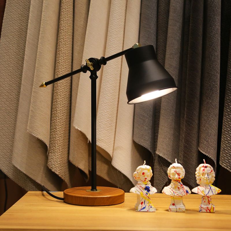 Casa si Gradina - Corpuri si surse de iluminat - Veioze si lampi - Veioze - Veioza, Opviq, metal, negru, abajur 24x15 cm, inaltime 41 cm - Infinity.ro