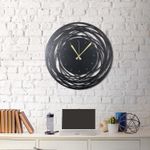 Casa si Gradina - Decoratiuni - Ceasuri - Ceas de perete decorativ, Wallxpert, metal, negru, 70x70 cm, 805BSG1112 - Infinity.ro