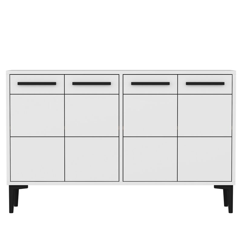 Casa si Gradina - Mobilier - Comode si corpuri - Comode - Comoda tv, Hanah Home, pal melaminat, alb, 120x30x75 cm, 327ODS1101 - Infinity.ro