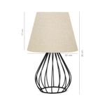 Casa si Gradina - Corpuri si surse de iluminat - Veioze si lampi - Veioze - Veioza, Opviq, pvc si metal, bej si negru, 22x17x36 cm - Infinity.ro