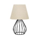 Casa si Gradina - Corpuri si surse de iluminat - Veioze si lampi - Veioze - Veioza, Opviq, pvc si metal, bej si negru, 22x17x36 cm - Infinity.ro