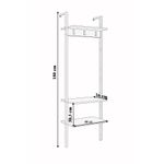 Casa si Gradina - Mobilier - Organizare si depozitare - Cuiere - Cuier, Hanah Home, pal melaminat, negru, 60x26x180 cm - Infinity.ro