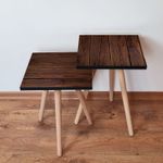 Casa si Gradina - Mobilier - Mese si birouri - Masute de cafea - Set masute de cafea suprapuse, Hanah Home, mdf, maro, 35x35x47 cm, 481LNA2611 - Infinity.ro