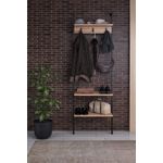 Casa si Gradina - Mobilier - Organizare si depozitare - Cuiere - Cuier, Hanah Home, pal melaminat, negru, 60x26x180 cm - Infinity.ro