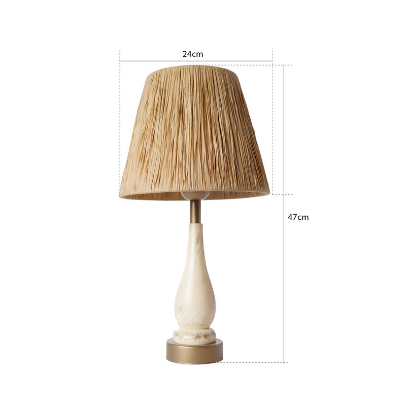 Casa si Gradina - Corpuri si surse de iluminat - Veioze si lampi - Veioze - Veioza, Opviq, lemn, crem, 24x47 cm - Infinity.ro