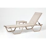 Casa si Gradina - Gradina si terasa - Mobilier exterior - Seturi mobila gradina - Set sezlong si masuta laterala, Hanah Home, 100% poliester vinilizat, bej, 193x61x31 cm - Infinity.ro