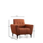 Casa si Gradina - Mobilier - Scaune si fotolii - Fotolii - Fotoliu, Atelier Del Sofa, lemn de fag si pal, rosu tigla, 90x95x77 cm - Infinity.ro