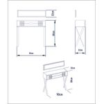 Casa si Gradina - Mobilier - Comode si corpuri - Masute de toaleta - Masa de toaleta, Hanah Home, pal melaminat, alb, 90x32x80 cm - Infinity.ro