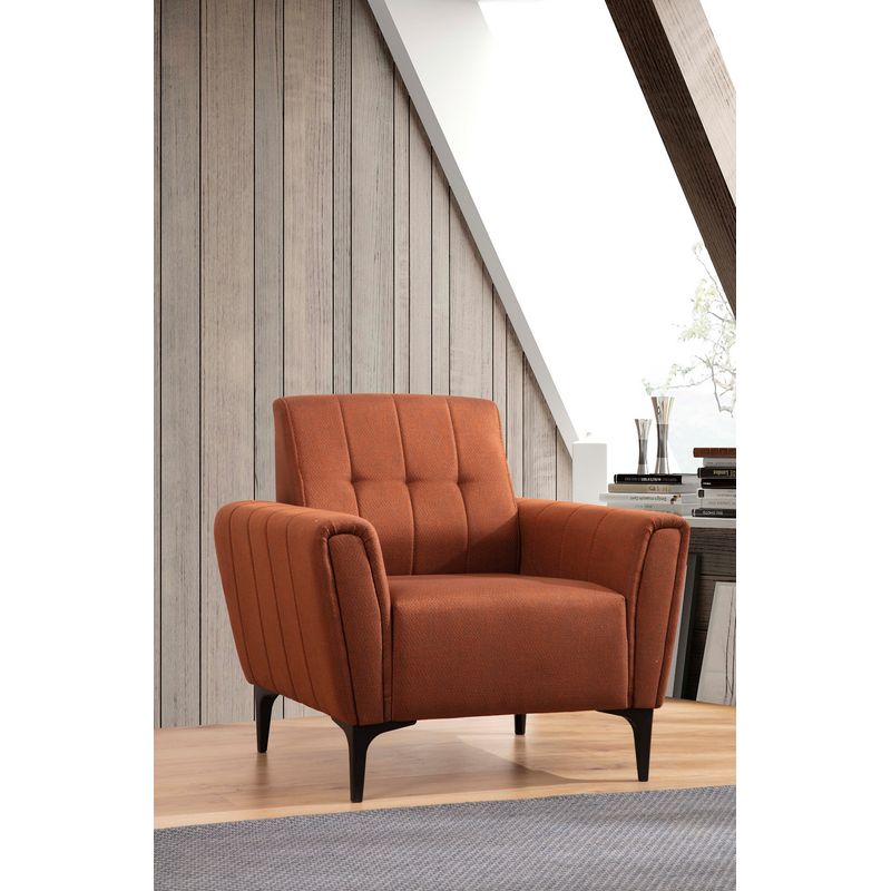 Casa si Gradina - Mobilier - Scaune si fotolii - Fotolii - Fotoliu, Atelier Del Sofa, lemn de fag si pal, rosu tigla, 90x95x77 cm - Infinity.ro