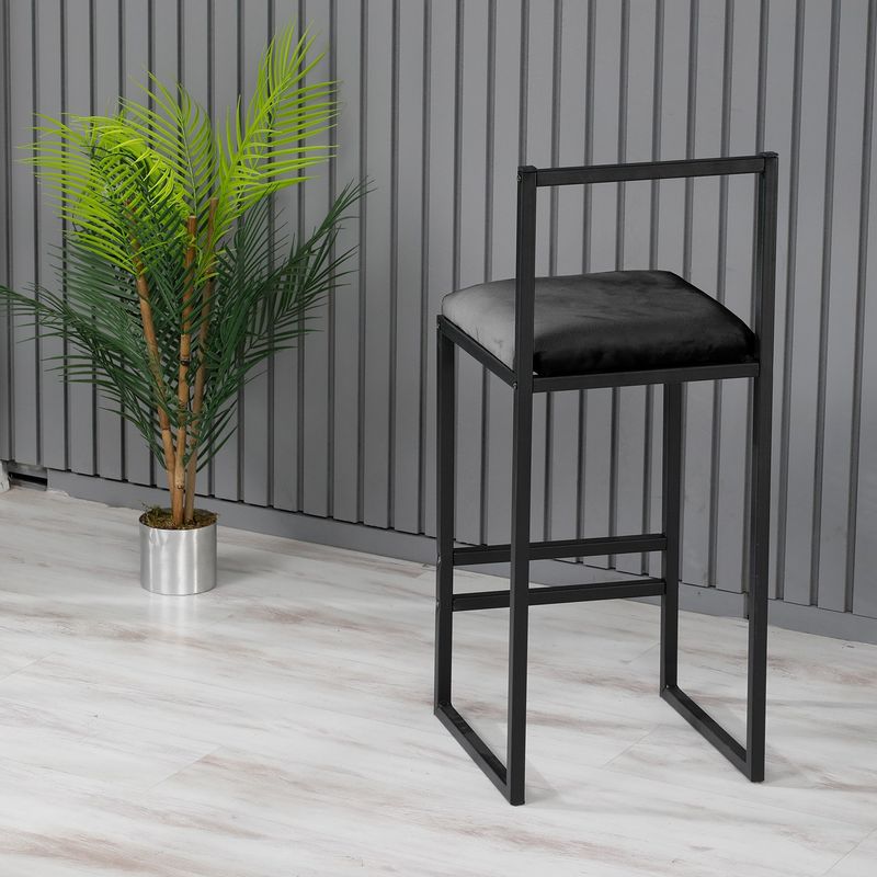 Casa si Gradina - Mobilier - Scaune si fotolii - Tabureti - Taburet de bar, Hanah Home, metal, negru, 35x35x84 cm - Infinity.ro