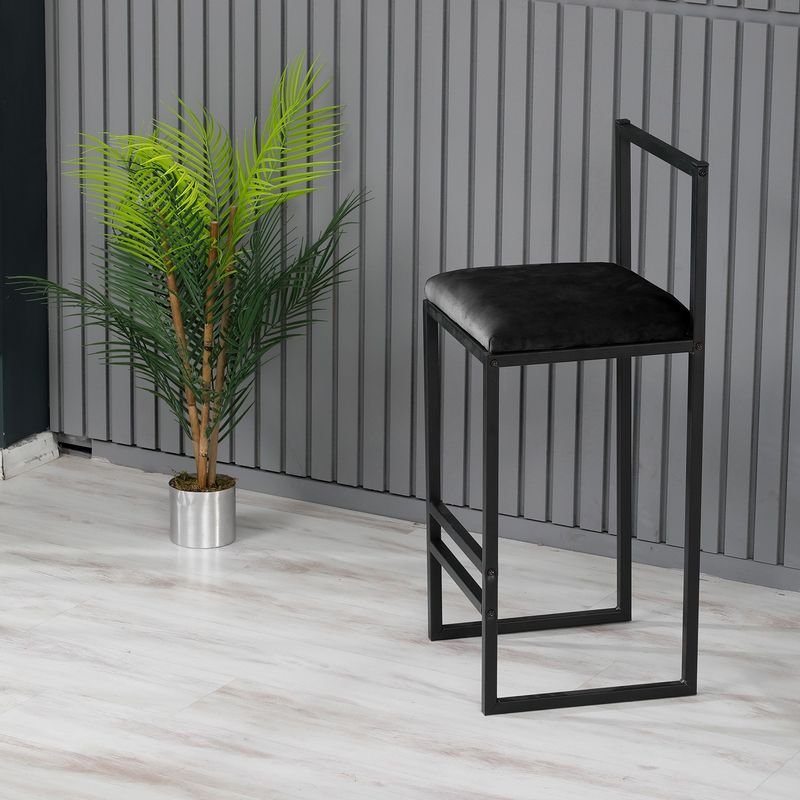 Casa si Gradina - Mobilier - Scaune si fotolii - Tabureti - Taburet de bar, Hanah Home, metal, negru, 35x35x84 cm - Infinity.ro