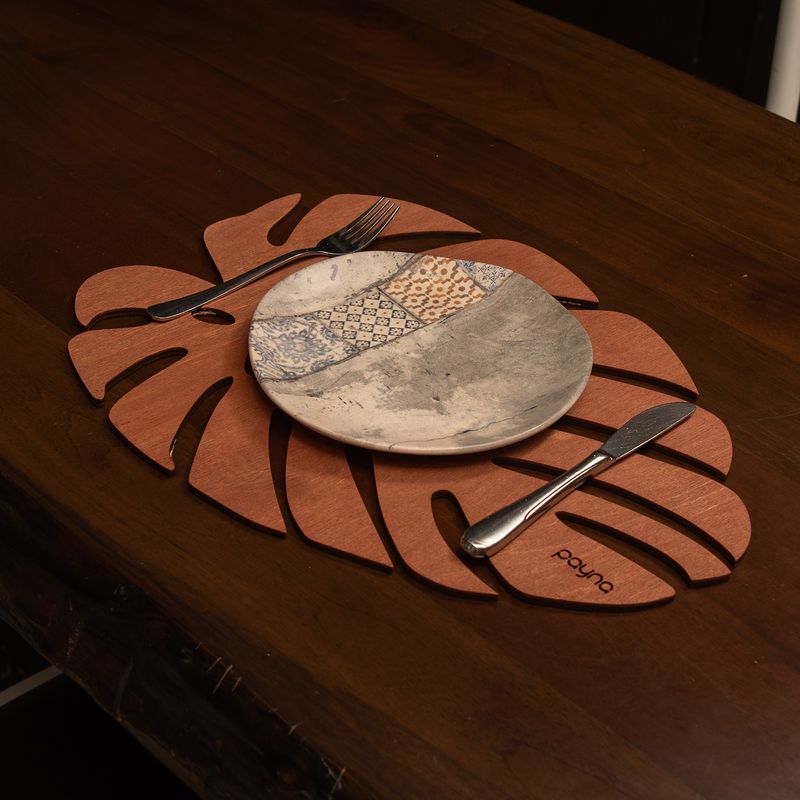 Casa si Gradina - Bucatarie si vesela - Organizare si depozitare bucatarie - Suporturi tacamuri si vase - Set suporturi de masa, Hermia, lemn, roz, 33x45 cm, 4 piese - Infinity.ro