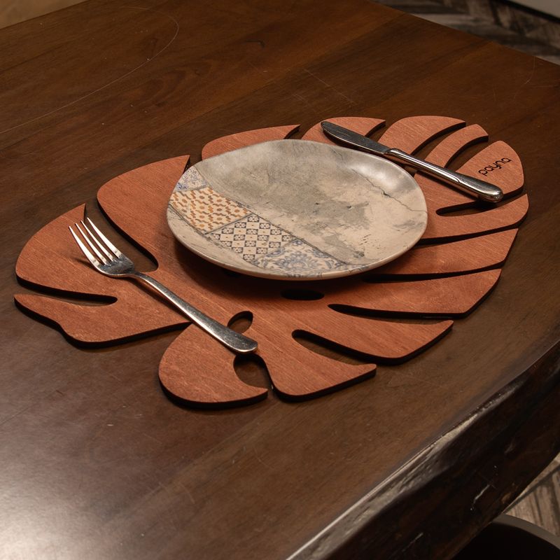 Casa si Gradina - Bucatarie si vesela - Organizare si depozitare bucatarie - Suporturi tacamuri si vase - Set suporturi de masa, Hermia, lemn, roz, 33x45 cm, 4 piese - Infinity.ro