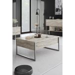Casa si Gradina - Mobilier - Seturi de mobilier - Seturi living - Set mobilier living, Hanah Home, placa de particule melaminata, travertin si argintiu, picioare metalice - Infinity.ro