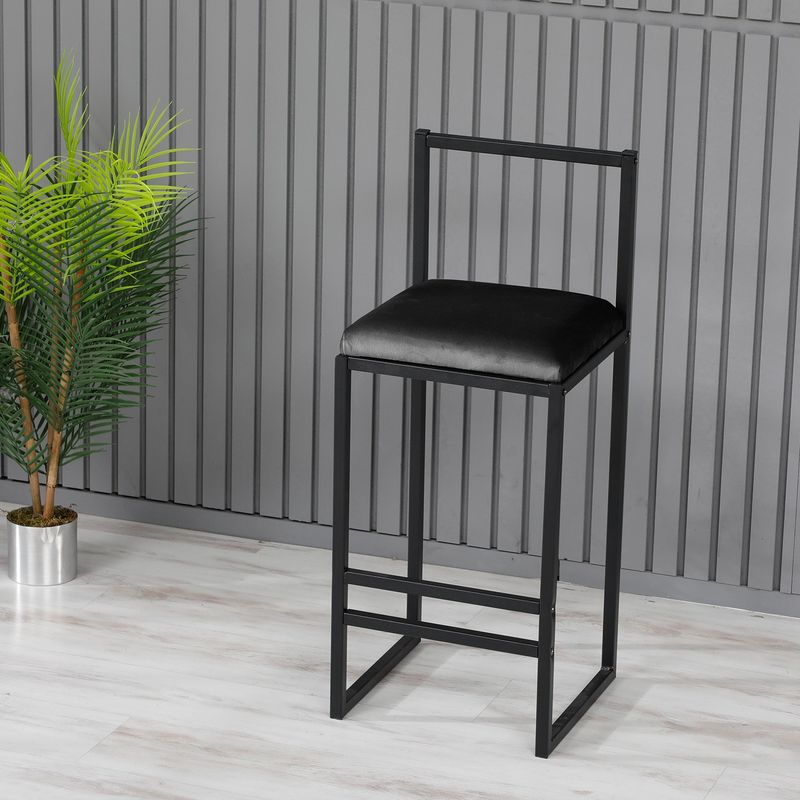 Casa si Gradina - Mobilier - Scaune si fotolii - Tabureti - Taburet de bar, Hanah Home, metal, negru, 35x35x84 cm - Infinity.ro