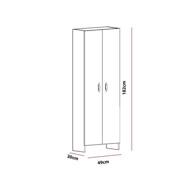 Casa si Gradina - Mobilier - Dulapuri si sifoniere - Dulapuri - Dulap multifunctional, Hanah Home, pal melaminat, alb, 49x30x182 cm - Infinity.ro