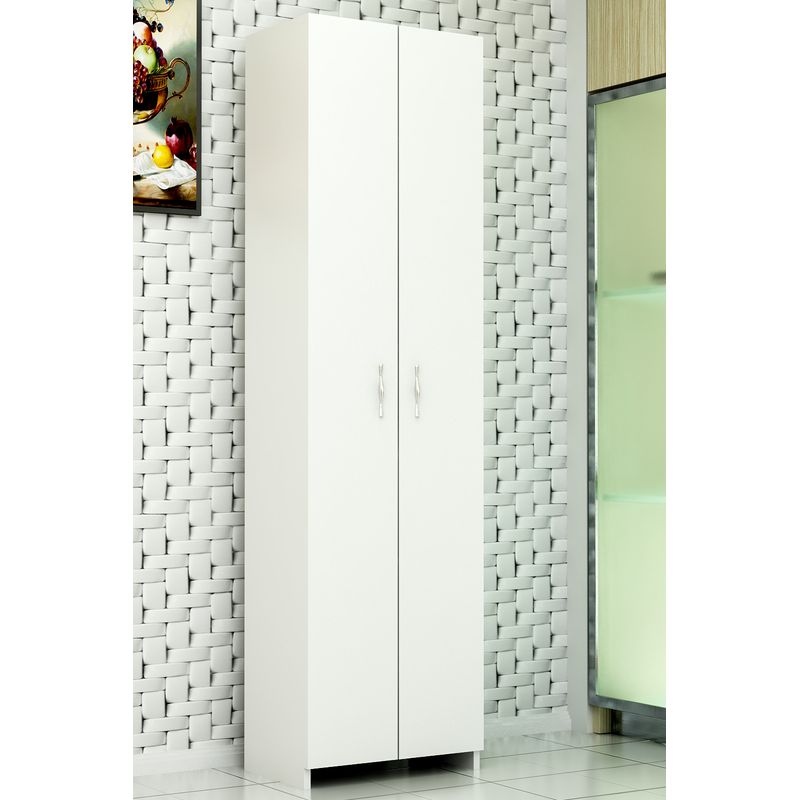 Casa si Gradina - Mobilier - Dulapuri si sifoniere - Dulapuri - Dulap multifunctional, Hanah Home, pal melaminat, alb, 49x30x182 cm - Infinity.ro