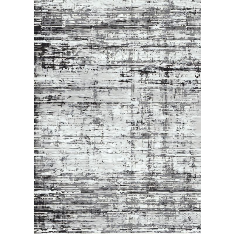 Casa si Gradina - Textile si covoare - Covoare - Covoare casa - Covor, Conceptum Hypnose, alb gri negru, 100x150 cm, 100% poliester, antiderapant, 708HFT1964 - Infinity.ro