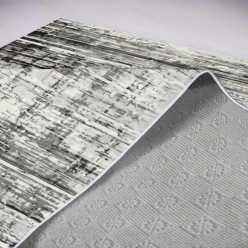 Casa si Gradina - Textile si covoare - Covoare - Covoare casa - Covor, Conceptum Hypnose, alb gri negru, 100x150 cm, 100% poliester, antiderapant, 708HFT1964 - Infinity.ro