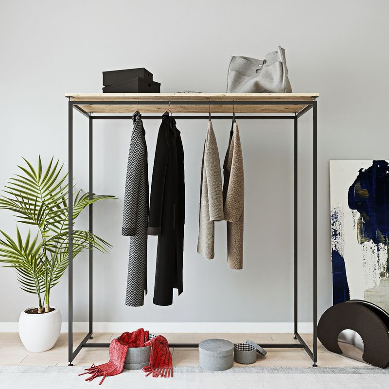 Casa si Gradina - Mobilier - Dulapuri si sifoniere - Sifoniere - Sifonier, Hanah Home, pal melaminat, negru, 150x170x40 cm - Infinity.ro