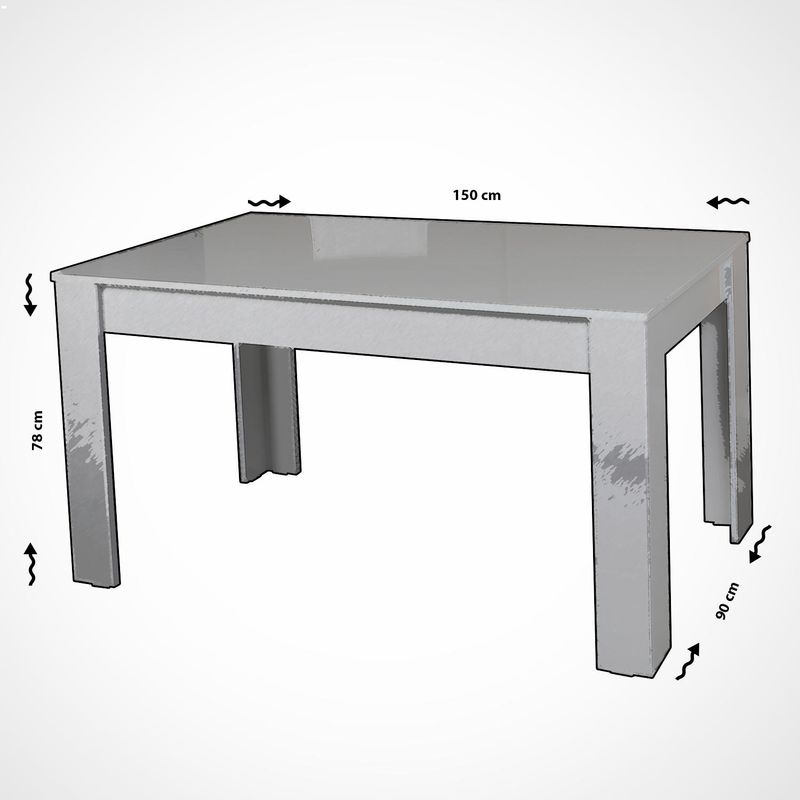 Casa si Gradina - Mobilier - Mese si birouri - Mese bucatarie si dining - Masa extensibila, Hanah Home, panou aglomerat melaminat, nuc, 78x150x90 cm - Infinity.ro