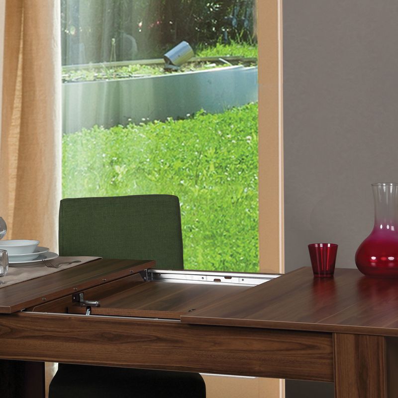 Casa si Gradina - Mobilier - Mese si birouri - Mese bucatarie si dining - Masa extensibila, Hanah Home, panou aglomerat melaminat, nuc, 78x150x90 cm - Infinity.ro