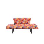 Casa si Gradina - Mobilier - Canapele si coltare - Canapele - Canapea extensibila, Hanah Home, metal, patchwork multicolor, 155x80x70 cm - Infinity.ro