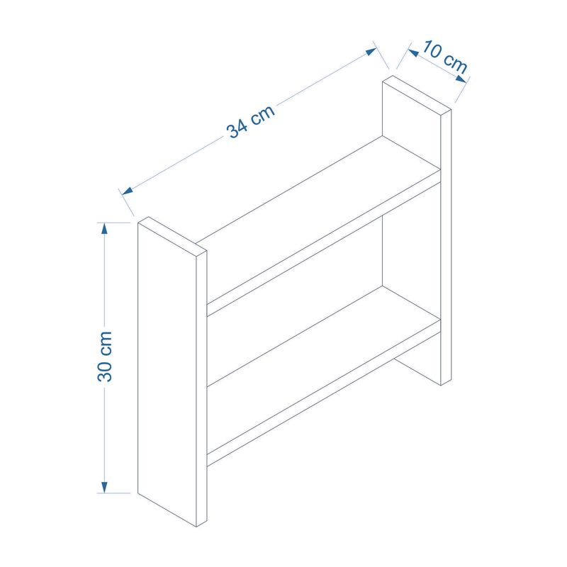Casa si Gradina - Mobilier - Biblioteci si rafturi - Etajere - Etajera de bucatarie, Hanah Home, panou aglomerat cu melamina, pin atlantic, 34x30x10 cm - Infinity.ro