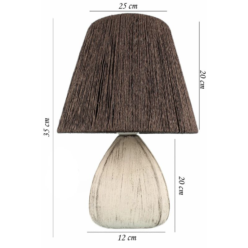 Casa si Gradina - Corpuri si surse de iluminat - Veioze si lampi - Veioze - Veioza, Opviq, ceramica, negru, 25x20x35 cm - Infinity.ro