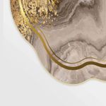 Casa si Gradina - Textile si covoare - Covoare - Covorase intrare - Covoras de intrare, Conceptum Hypnose, nurca, gri, auriu, 80x200 cm, 100% poliester, antiderapant, lavabil la masina - Infinity.ro