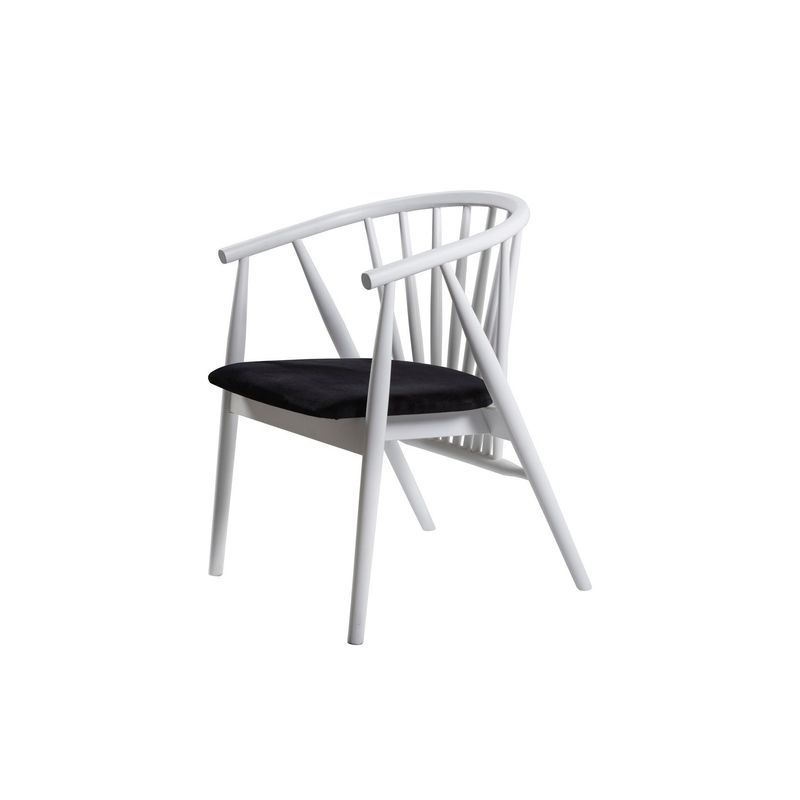 Casa si Gradina - Mobilier - Scaune si fotolii - Fotolii - Fotoliu, Hanah Home, lemn masiv, alb negru, 55x77x47 cm - Infinity.ro