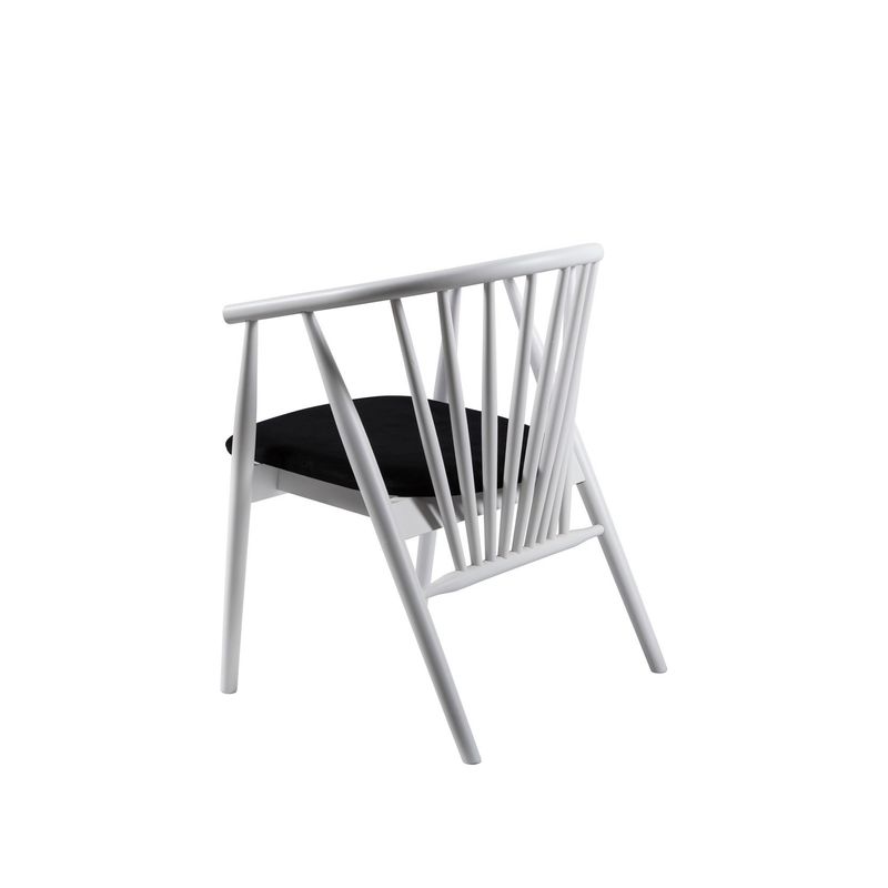 Casa si Gradina - Mobilier - Scaune si fotolii - Fotolii - Fotoliu, Hanah Home, lemn masiv, alb negru, 55x77x47 cm - Infinity.ro
