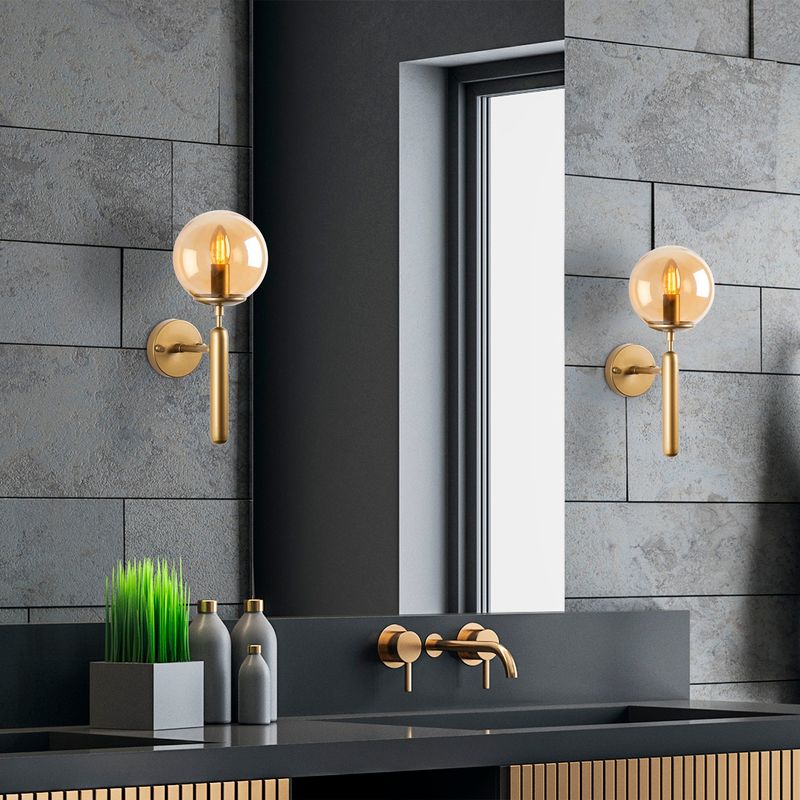 Casa si Gradina - Corpuri si surse de iluminat - Plafoniere, aplice si spoturi - Aplica de perete, Opviq, metal, auriu, 15x20x40 cm, 942FLG1314 - Infinity.ro