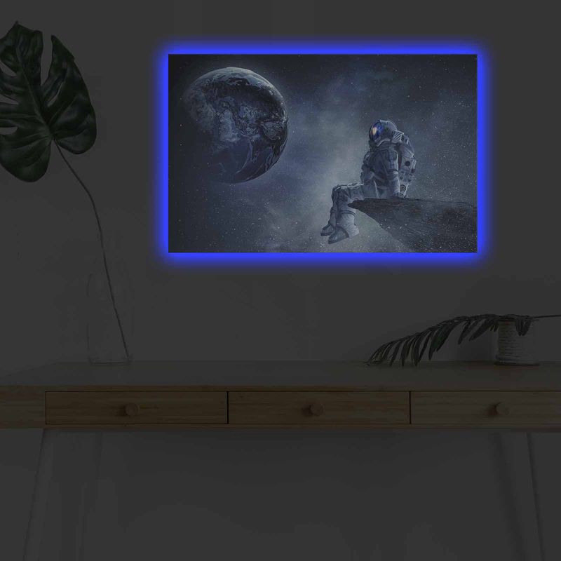 Casa si Gradina - Decoratiuni - Tablouri - Tablou canvas cu led, Wallxpert, piele de caprioara, multicolor, 45x70 cm, 254LED4326 - Infinity.ro