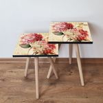 Casa si Gradina - Mobilier - Mese si birouri - Masute de cafea - Masa de tip cuib (2 piese), Hanah Home, mdf, multicolor, 35x35x47 cm - Infinity.ro