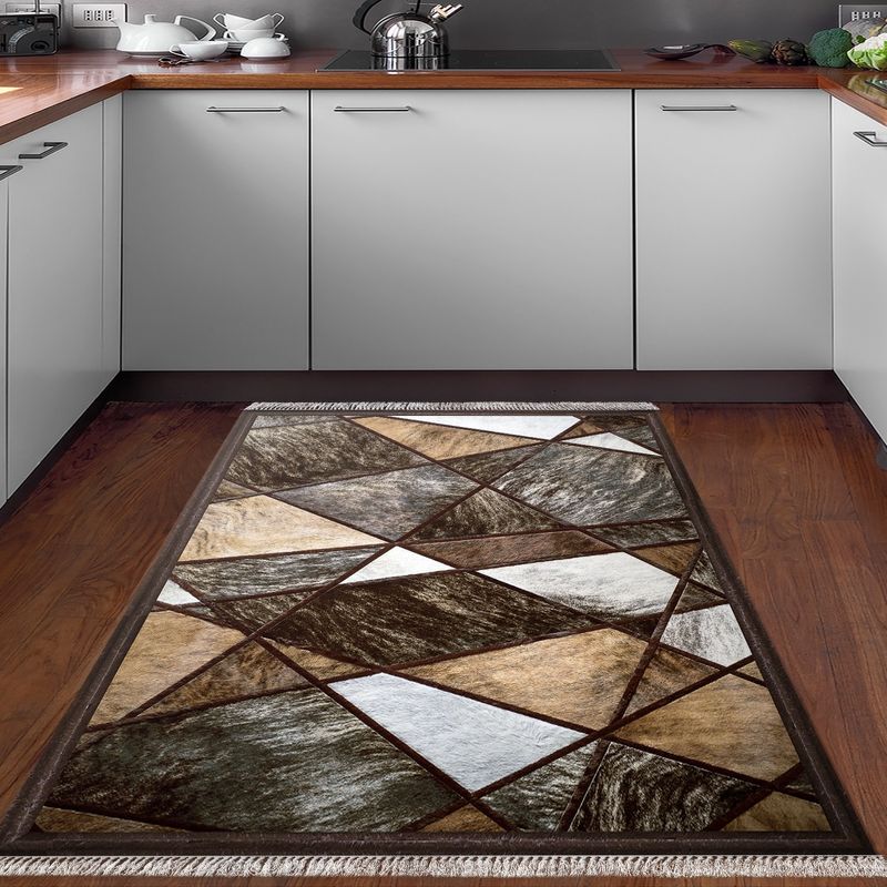 Casa si Gradina - Textile si covoare - Covoare - Covoare casa - Covor, Conceptum Hypnose, gri maro, 80x120 cm, 100% poliester, antiderapant - Infinity.ro