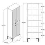 Casa si Gradina - Mobilier - Dulapuri si sifoniere - Dulapuri pantofi - Dulap pantofi, Hanah Home, pal melaminat, nuc si alb, 60x35x200 cm, 845HCT4103 - Infinity.ro