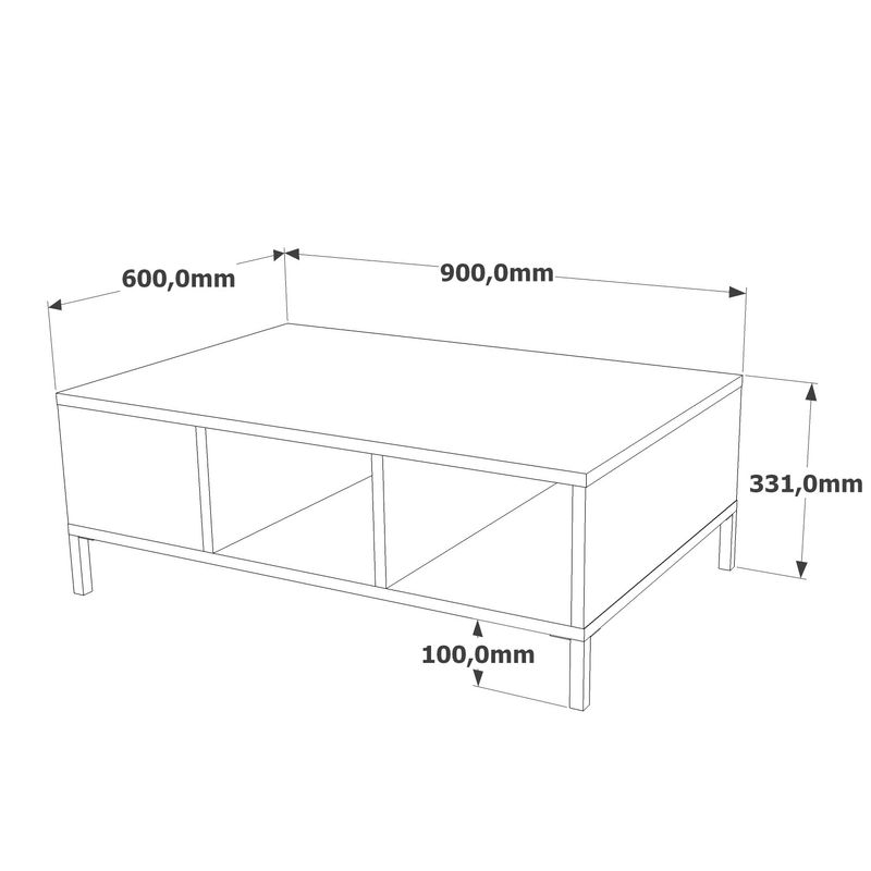 Casa si Gradina - Mobilier - Seturi de mobilier - Seturi living - Set living, Hanah Home, pal melaminat, pin atlantic si antracit, comoda tv 160x39.1x35 cm, masuta cafea 90x60x33.1 cm - Infinity.ro